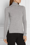 Corin ribbed merino wool-blend turtleneck sweater