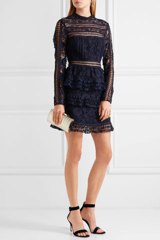 Ava guipure lace mini dress RahRah Clothing Ava guipure lace mini dress RahRah Clothing